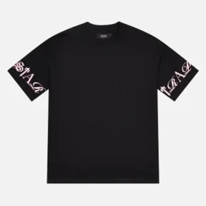 Black/Pink Trapstar Text T-shirt