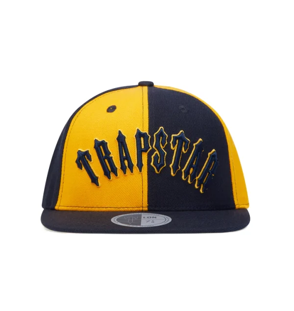 Dark blue and yellow Trapstar Irongate snapback