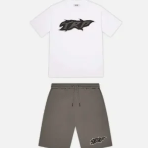 Trapstar TRP Flame White/Khaki Short Set