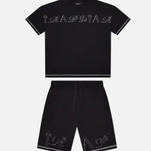 Trapstar Black Shorts with Logo