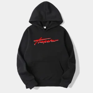 Red and black logo Trapstar hoodie