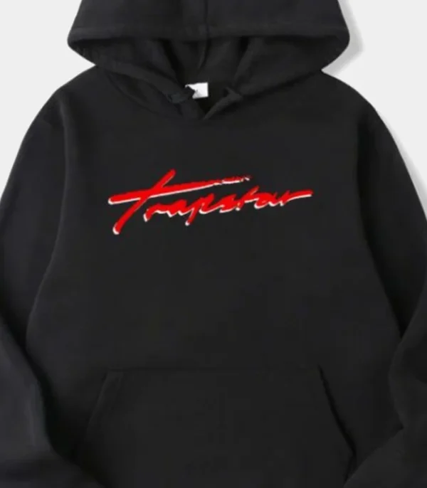 Red and black logo Trapstar hoodie