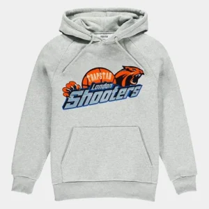 Gray chenille Trapstar Shooters hoodie