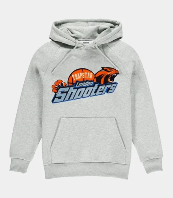 Gray chenille Trapstar Shooters hoodie