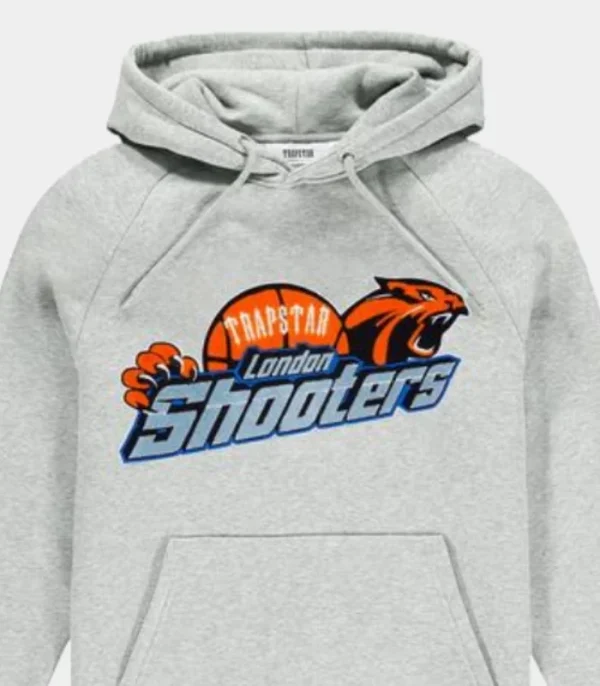 Gray chenille Trapstar Shooters hoodie