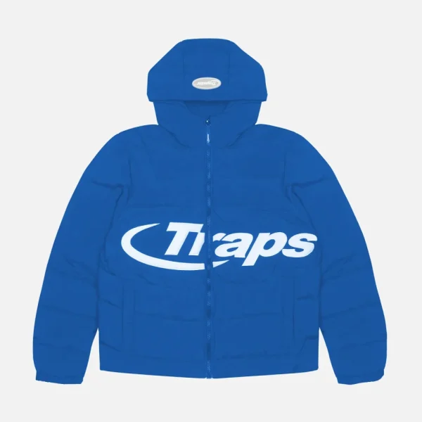 Blue Trapstar Hyperdrive hooded jacket