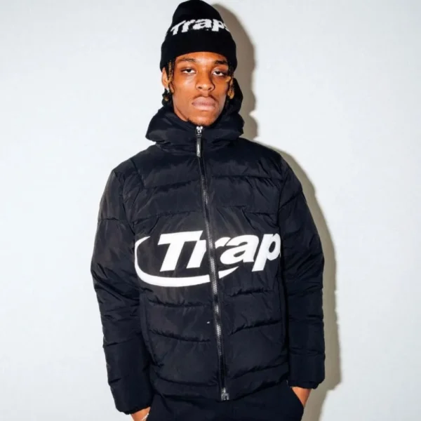 Black Trapstar Hyperdrive hooded jacket