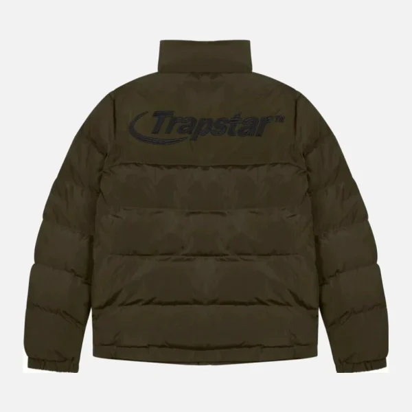 Olive green Trapstar Hyperdrive padded jacket