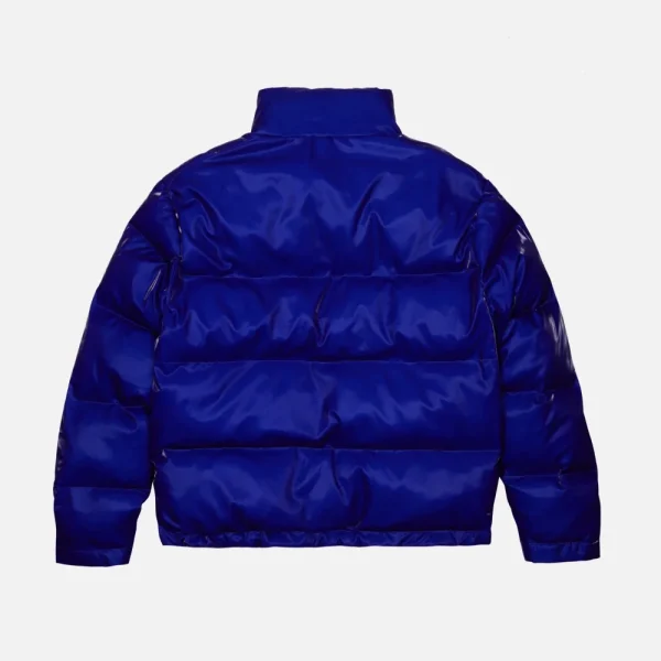 Bright blue Trapstar Irongate padded jacket