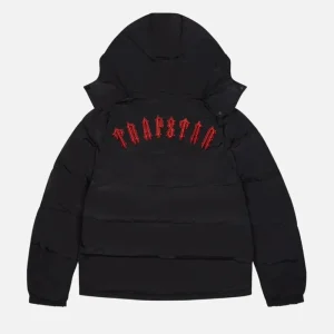 Black Trapstar Irongate padded hooded jacket