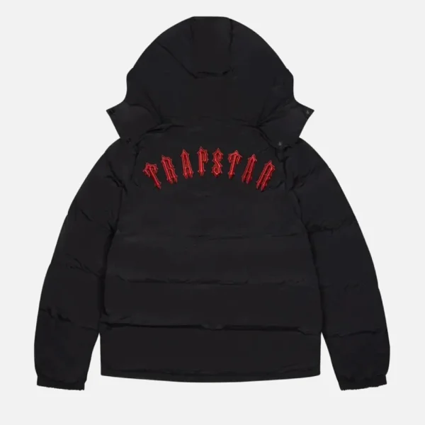 Black Trapstar Irongate padded hooded jacket