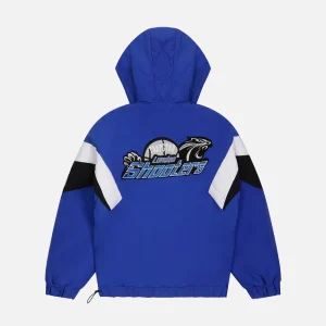 Blue Trapstar Shooters 1/4 zip pullover jacket