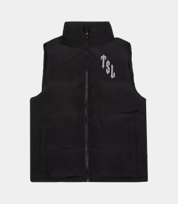 Reflective black Trapstar shooting gilet