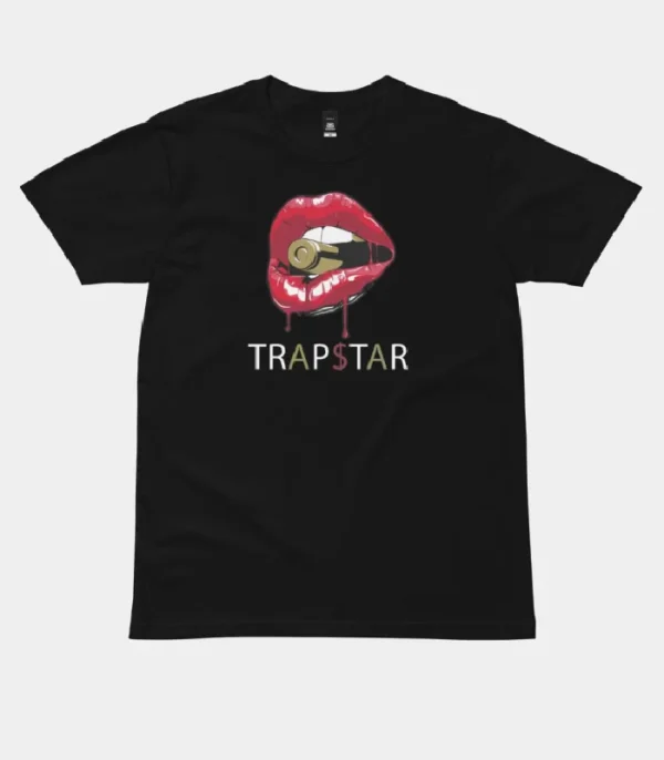 Black Trapstar Red Lips T-shirt
