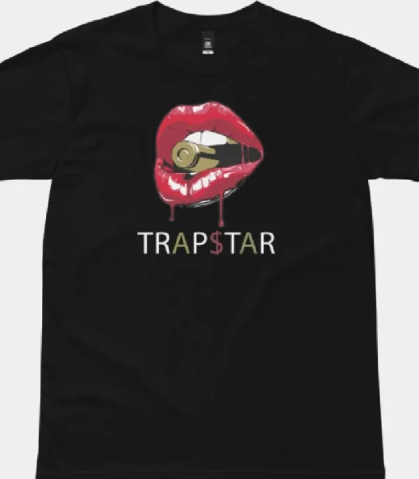 Black Trapstar Red Lips T-shirt