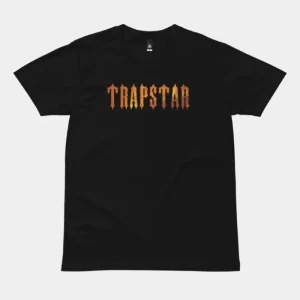 Black Trapstar Fire T-shirt
