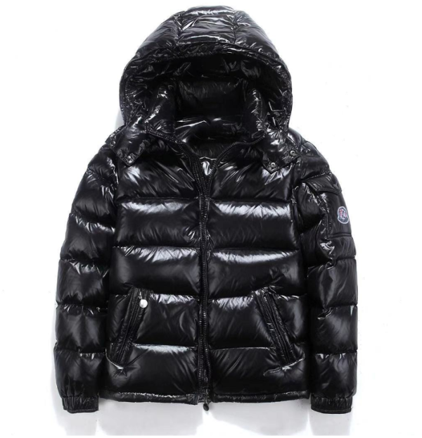 Black shiny Trapstar Irongate padded jacket