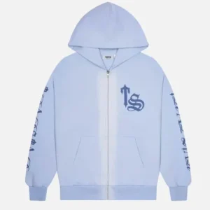 Trapstar Script Spray Blue Hoodie