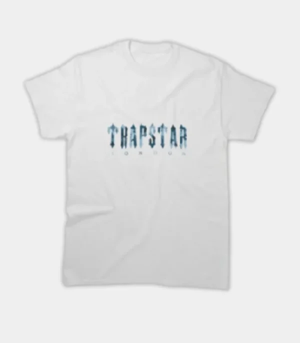 White-blue Trapstar Esstional T-shirt
