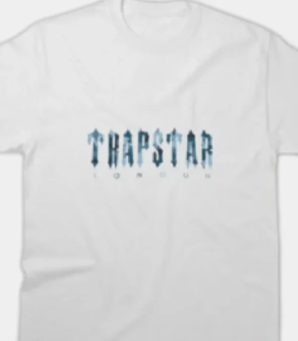 White-blue Trapstar Esstional T-shirt