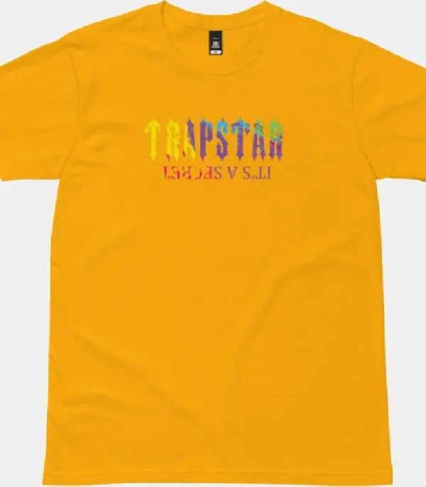 Yellow Trapstar secret paint design T-shirt