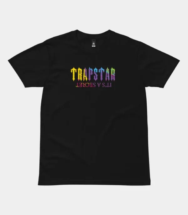 Black Trapstar secret paint design T-shirt