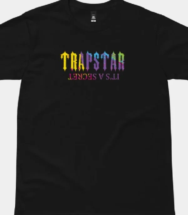 Black Trapstar secret paint design T-shirt