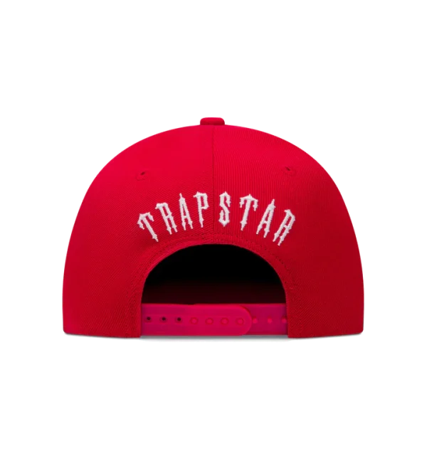 Red and white Trapstar Irongate snapback