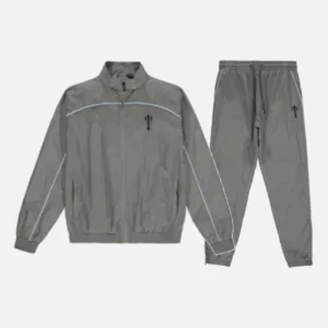 Dark grey and blue Trapstar Irongate T Shell Suit