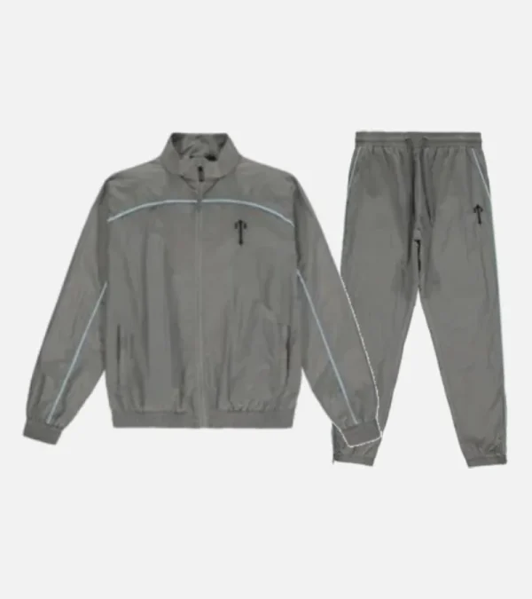 Dark grey and blue Trapstar Irongate T Shell Suit