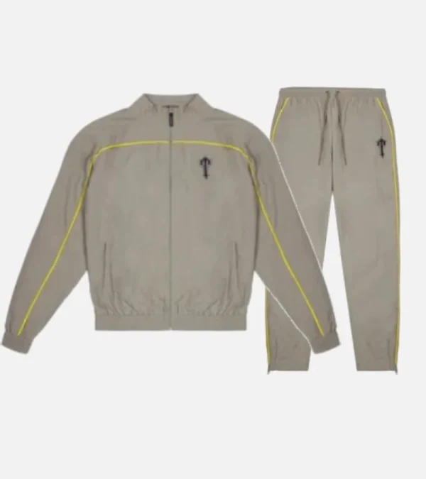 Grey and yellow Trapstar Irongate T Shell Suit