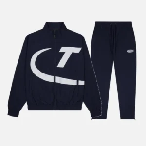Navy blue and white Trapstar Hyper tracksuit