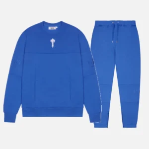 Bright blue round-neck Trapstar Irongate T tracksuit