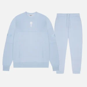 Ice blue round-neck Trapstar Irongate T tracksuit