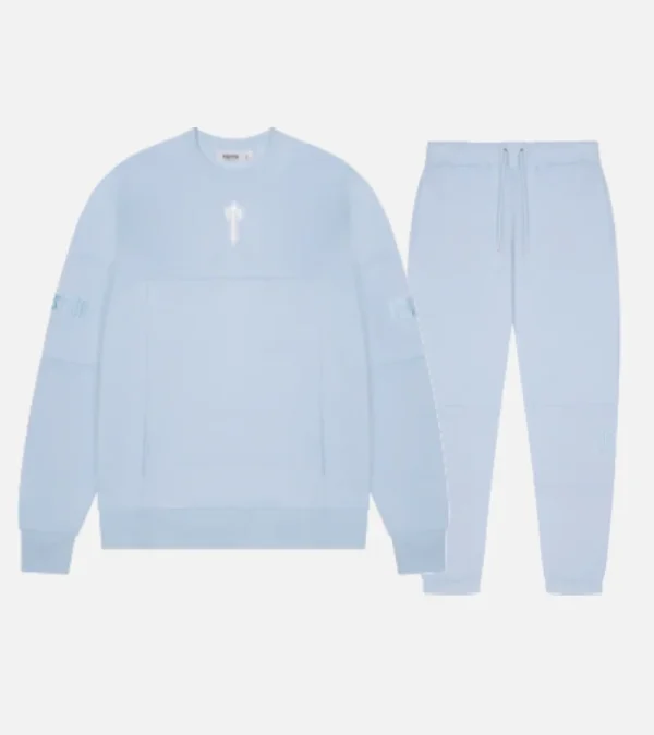 Ice blue round-neck Trapstar Irongate T tracksuit