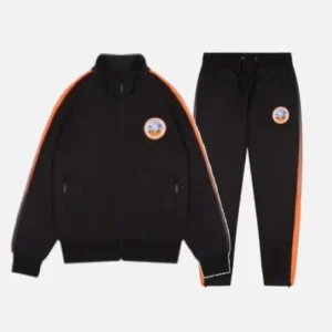 Black and orange Trapstar zip-up tracksuit