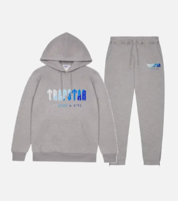 Trapstar Chenille Decoded Grey Hoodie