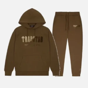 Brown Trapstar Chenille Decoded hooded tracksuit
